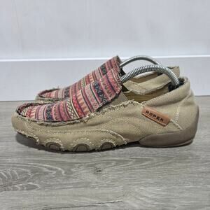 Roper Daisy Southwest Slip on Loafers Canvas Woman's Size 8